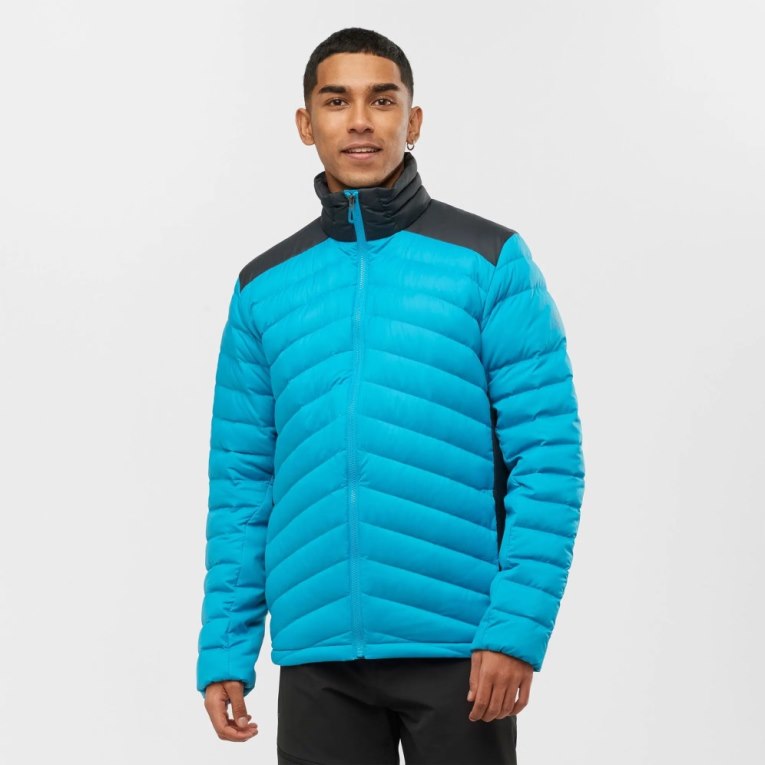 Turquoise Salomon Essential Xwarm Down Men\'s Insulated Jackets | PH 03917D